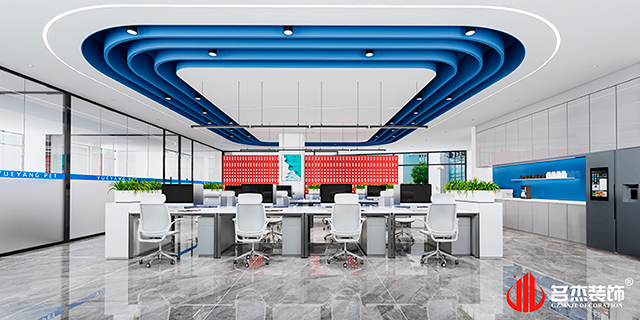 開放辦公區(qū)設計效果